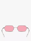 Ray-Ban Yevi hexagonal sunglasses gunmetal pink 58mm (British brand)