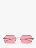 Ray-Ban Yevi hexagonal sunglasses gunmetal pink 58mm (British brand)