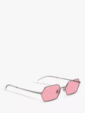 Ray-Ban Yevi hexagonal sunglasses gunmetal pink 58mm (British brand)