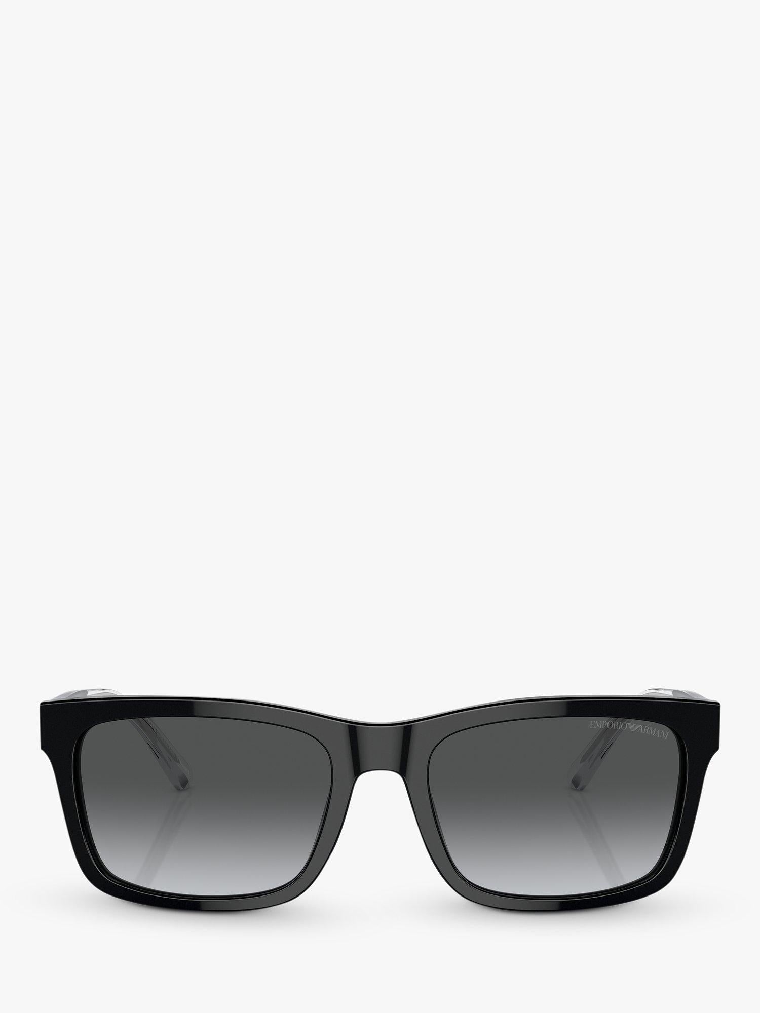 Emporio Armani rectangular polarised sunglasses black - British product