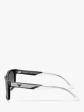 Emporio Armani rectangular polarised sunglasses black - British product