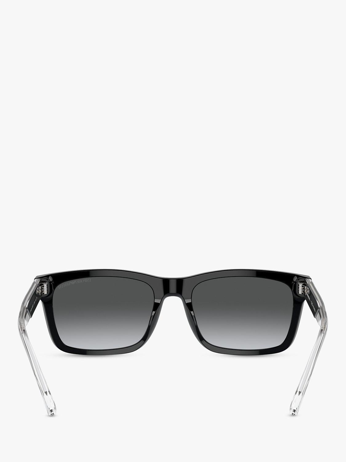 Emporio Armani rectangular polarised sunglasses black - British product