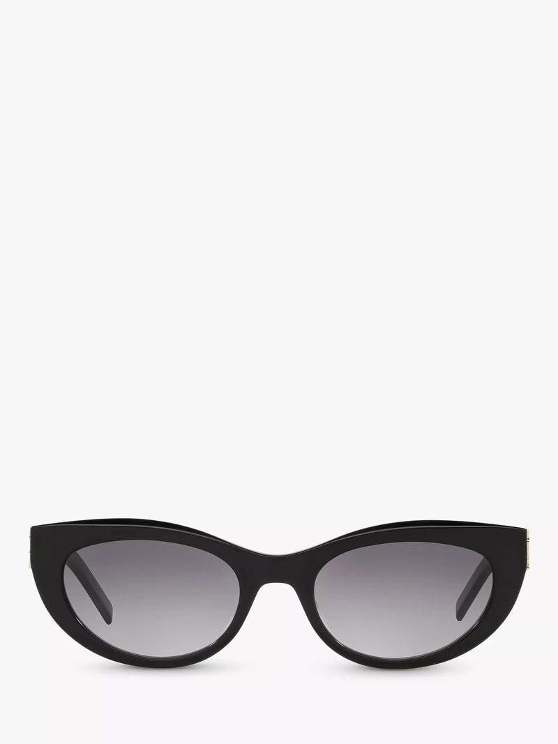 Yves Saint Laurent oval black sunglasses, UK version