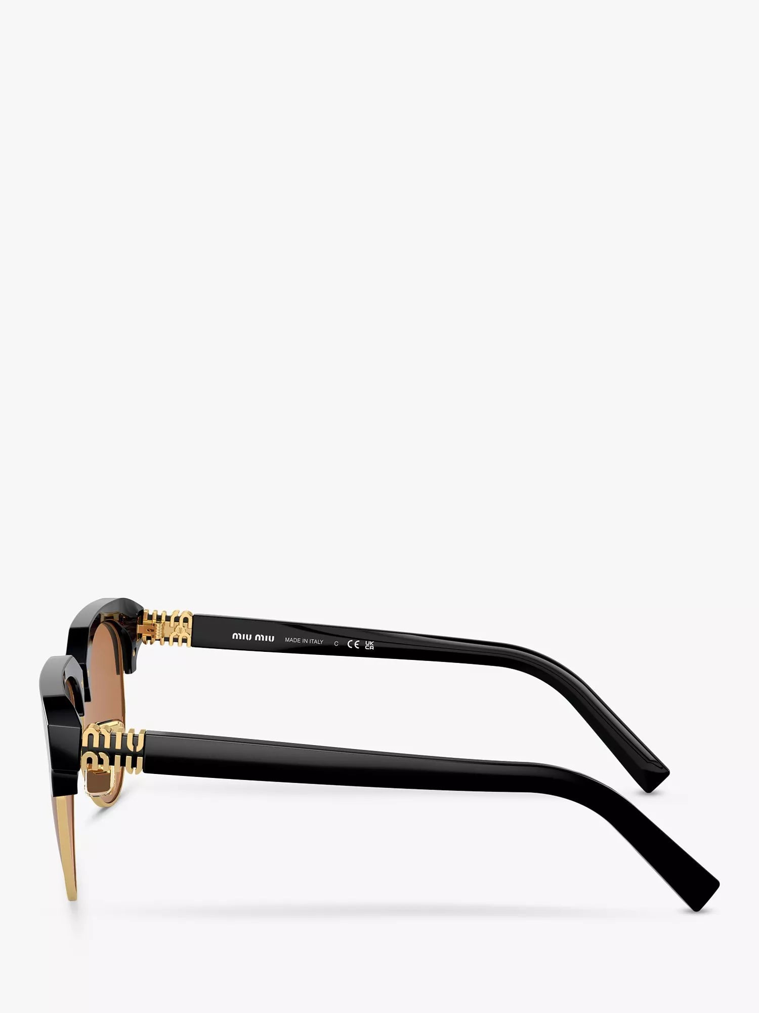 Miu Miu black aviator sunglasses (British brand)