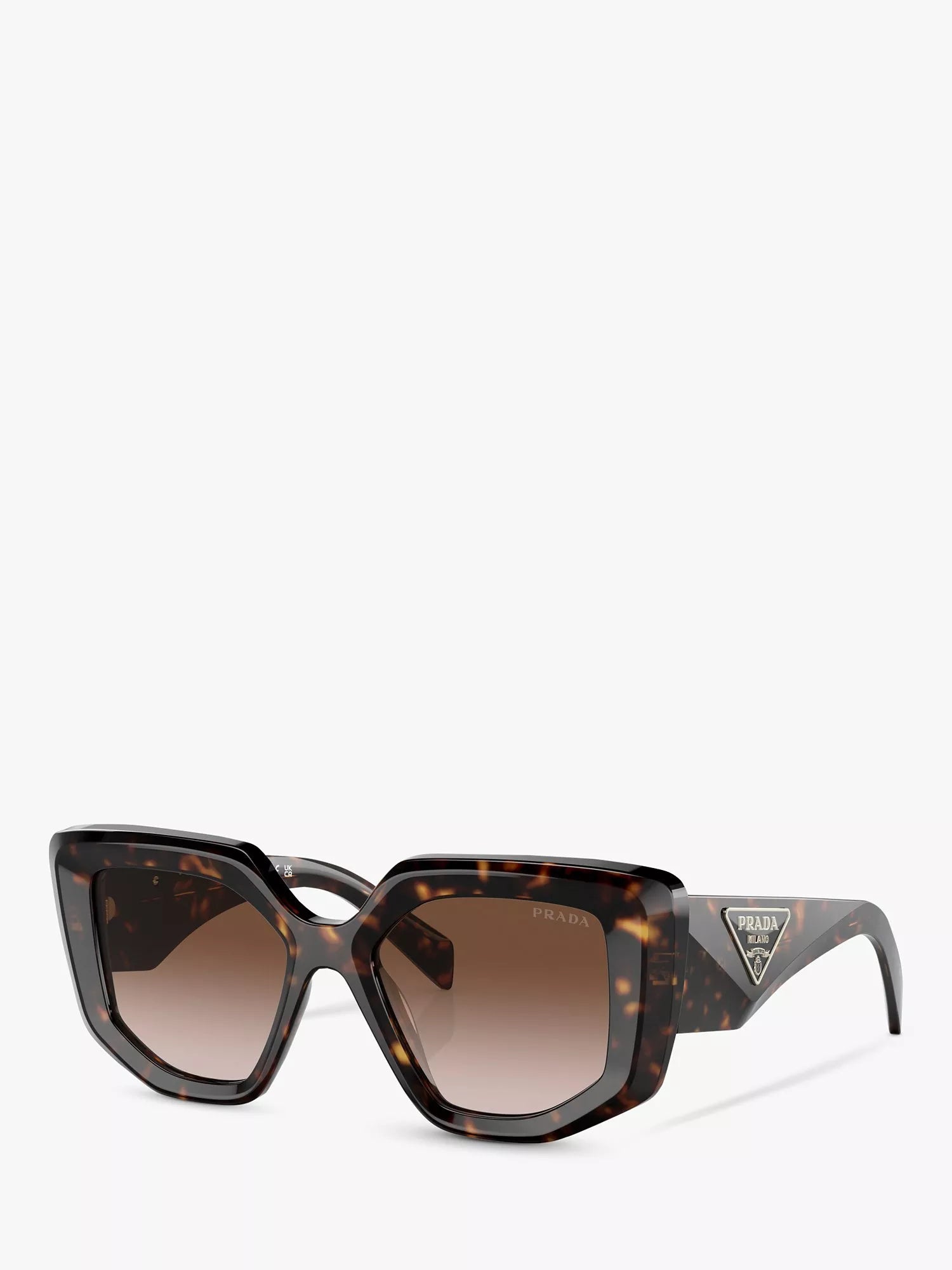 Prada PR 14ZS Women's Irregular Sunglasses, Tortoise/Brown Gradient