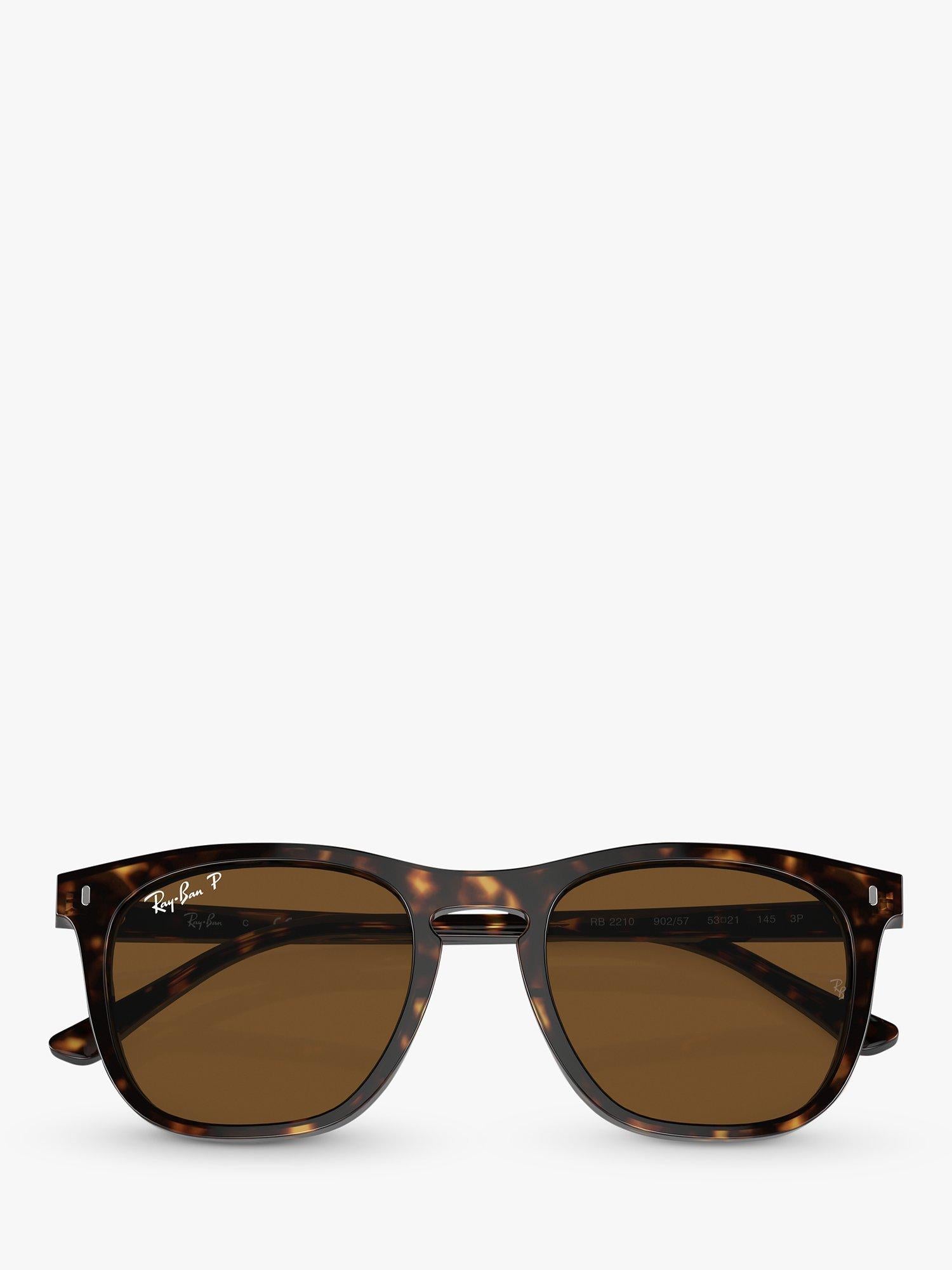 Ray-Ban RB2210 polarised rectangular sunglasses, imported from the UK