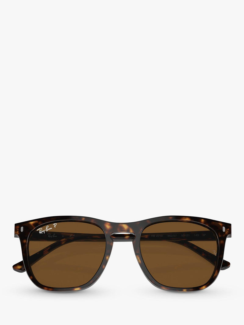 Ray-Ban RB2210 polarised rectangular sunglasses, imported from the UK