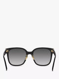 Yves Saint Laurent women's black square sunglasses, UK version