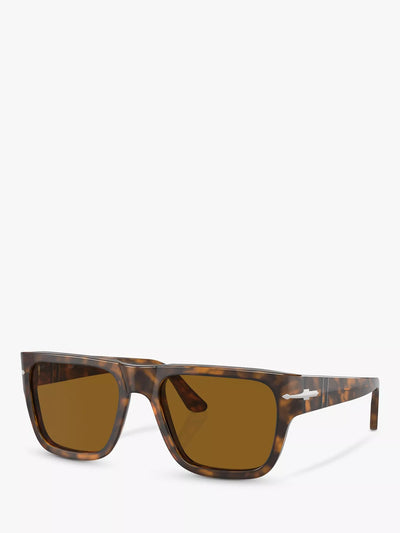 John Lewis Persol PO3348S Unisex D-Frame Sunglasses, Havana/Brown, 57mm- Buy online at McGrocer
