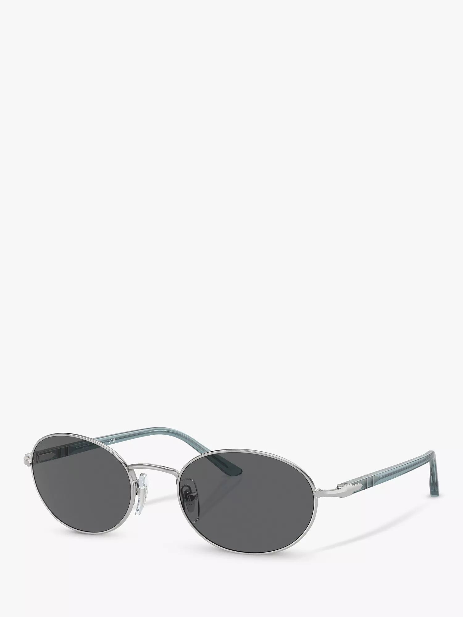 Persol PO1018S oval sunglasses silver grey (British brand)
