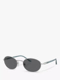 Persol PO1018S oval sunglasses silver grey (British brand)