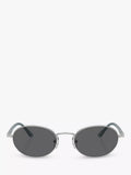 Persol PO1018S oval sunglasses silver grey (British brand)