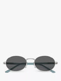 Persol PO1018S oval sunglasses silver grey (British brand)