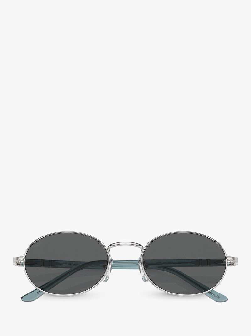 Persol PO1018S oval sunglasses silver grey (British brand)