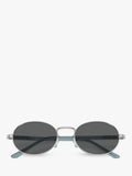 Persol PO1018S oval sunglasses silver grey (British brand)