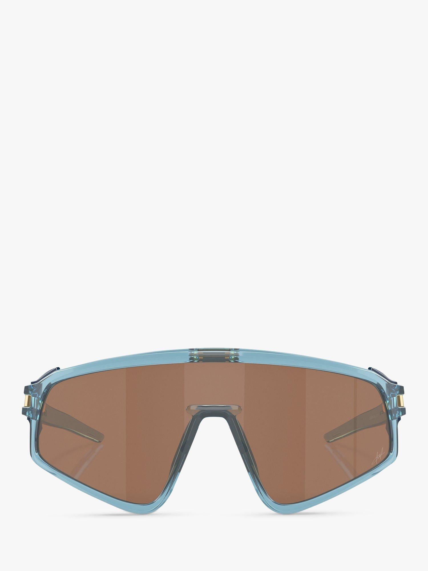 Oakley wrap sunglasses transparent stonewash brown, imported from the UK