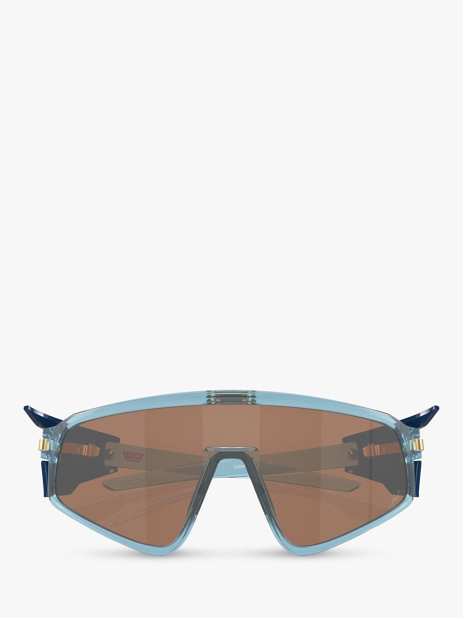 Oakley wrap sunglasses transparent stonewash brown, imported from the UK