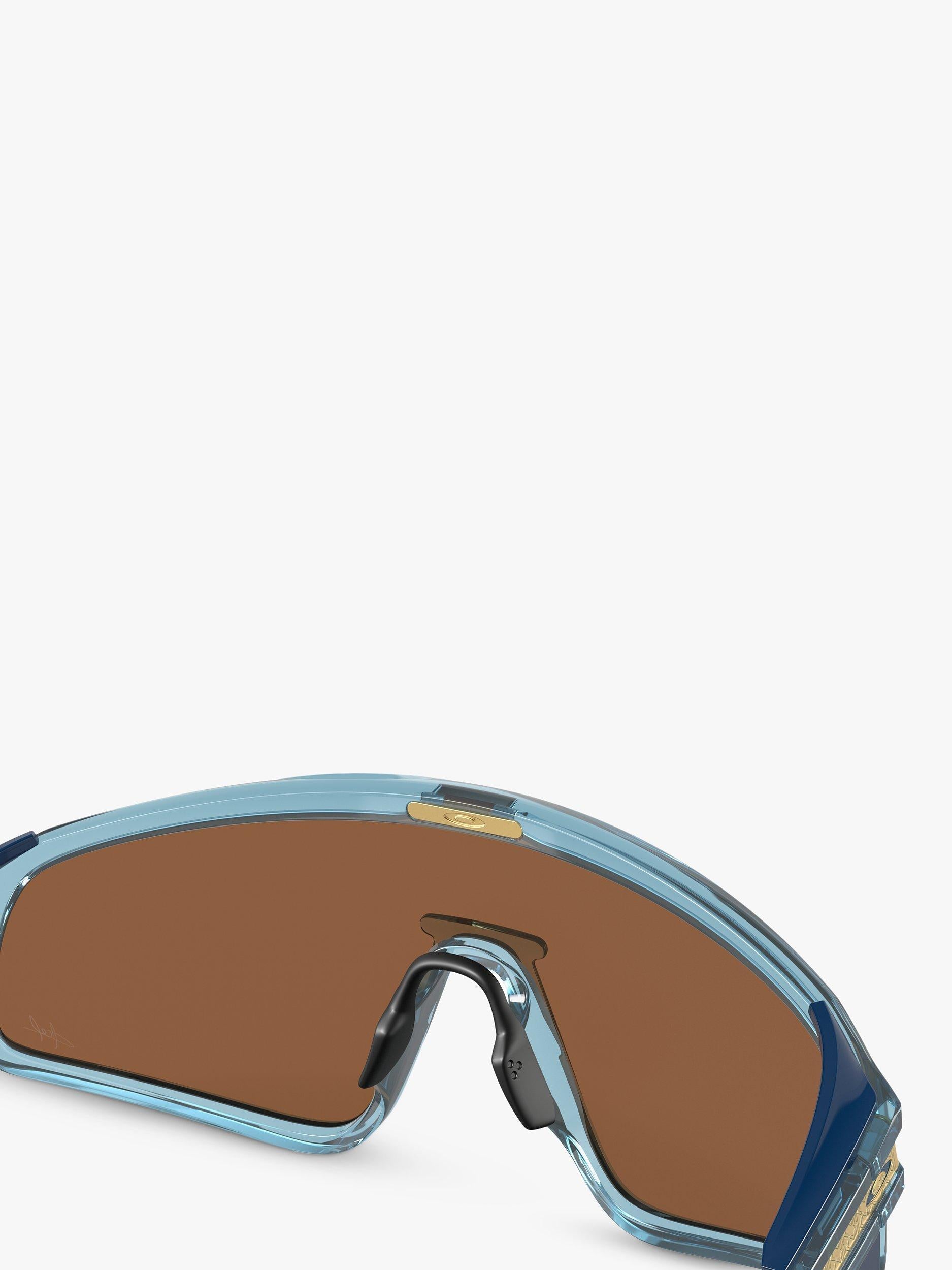 Oakley wrap sunglasses transparent stonewash brown, imported from the UK