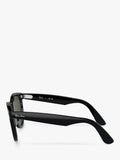 Ray-Ban RB2241 Wayfarer sunglasses black frame green glass lenses, UK version