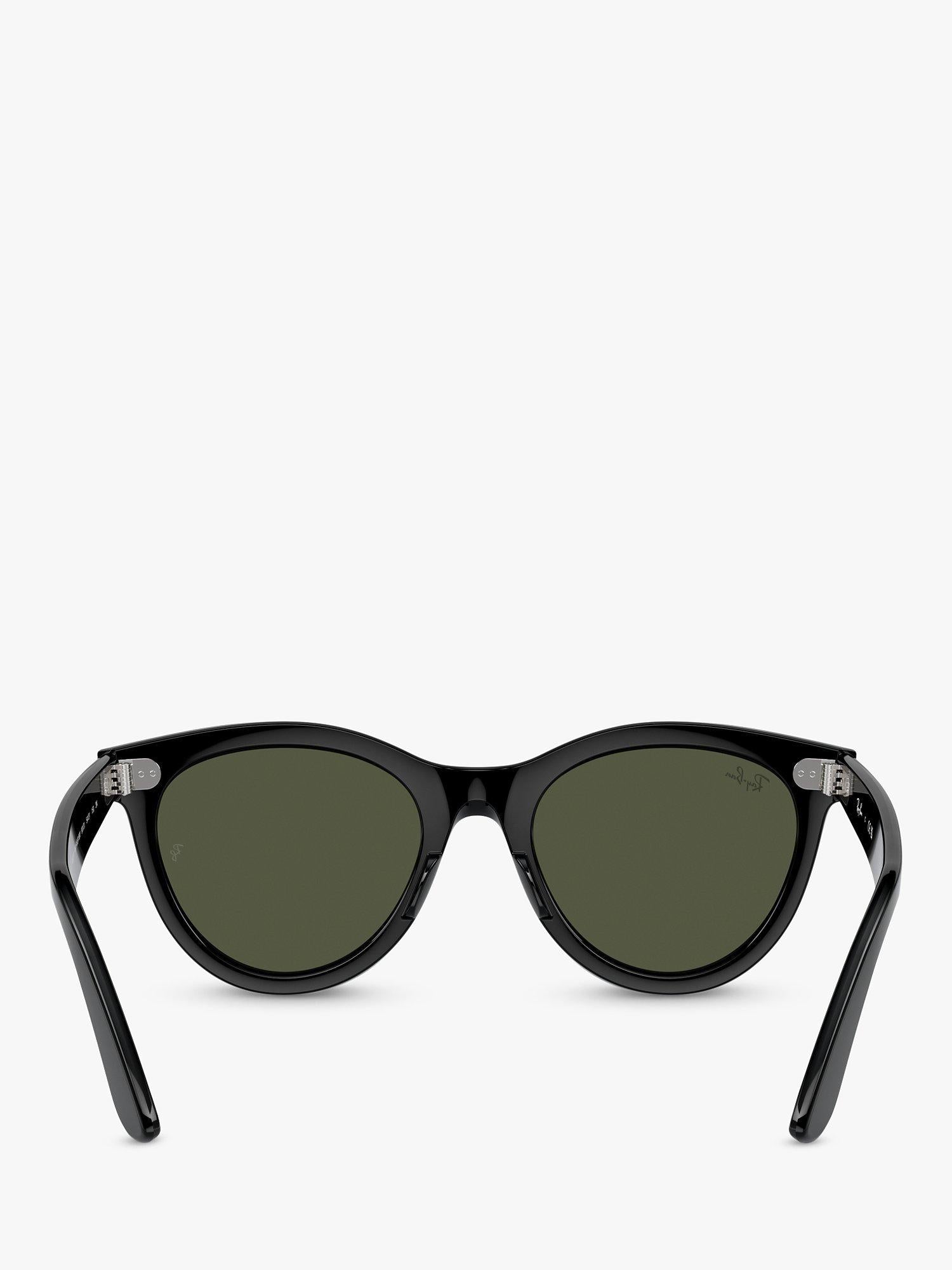 Ray-Ban RB2241 Wayfarer sunglasses black frame green glass lenses, UK version