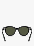 Ray-Ban RB2241 Wayfarer sunglasses black frame green glass lenses, UK version