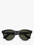 Ray-Ban RB2241 Wayfarer sunglasses black frame green glass lenses, UK version