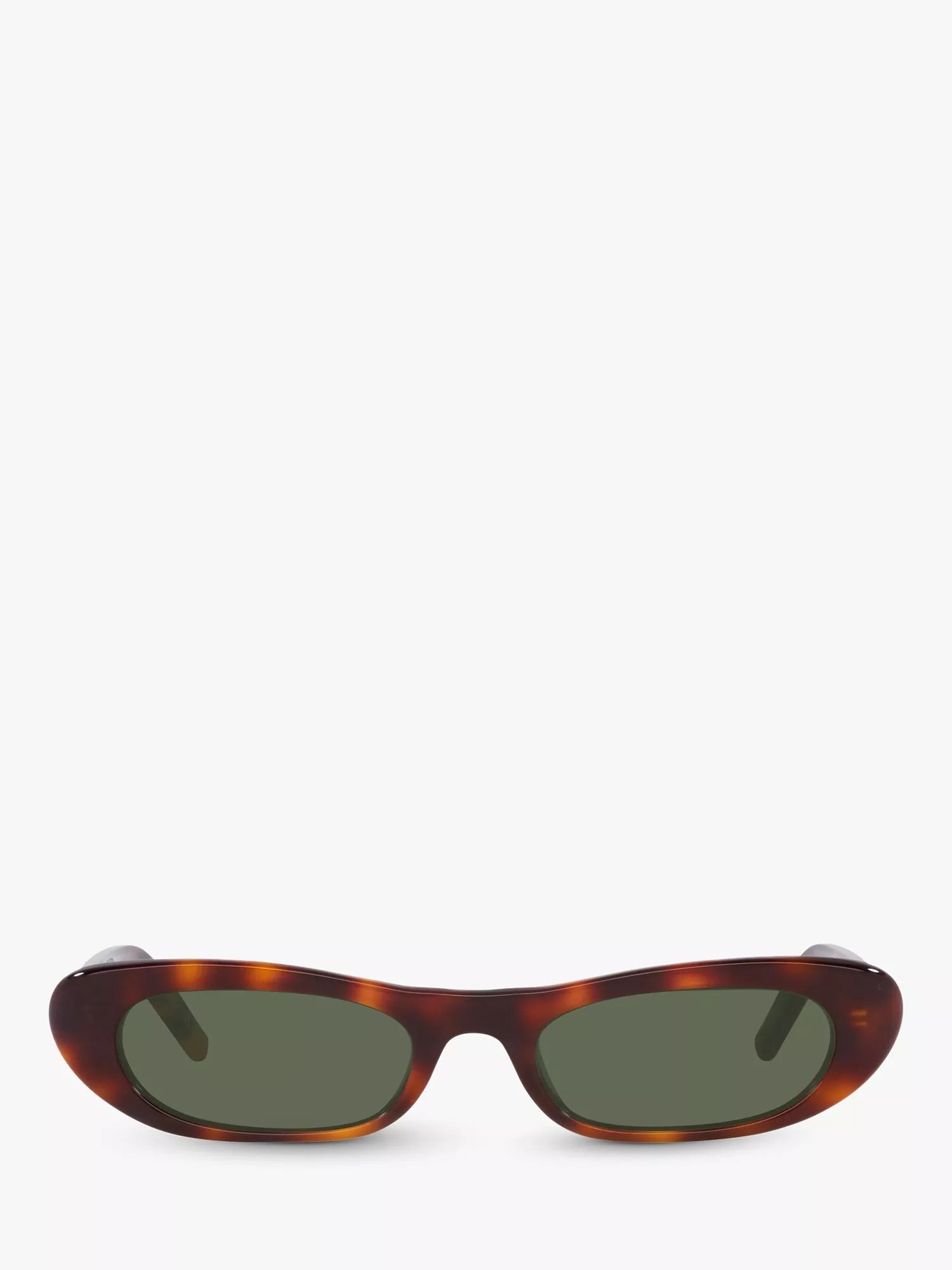 Yves Saint Laurent oval sunglasses Havana/Green (British brand)