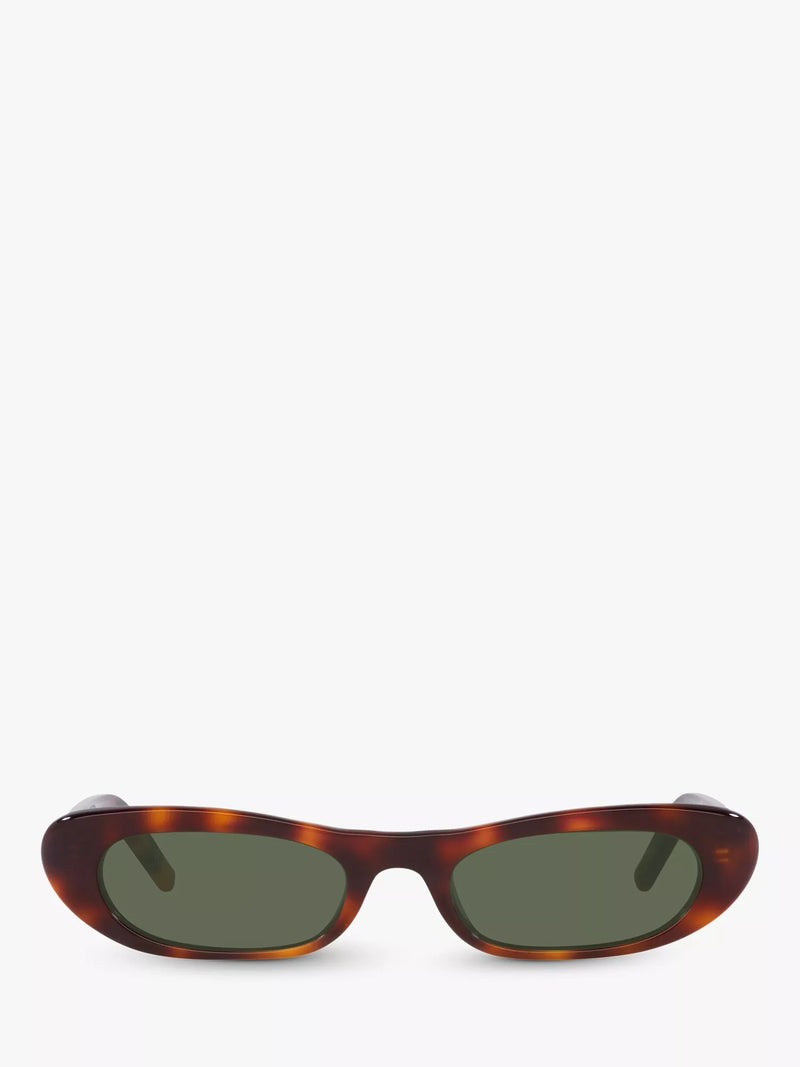 Yves Saint Laurent oval sunglasses Havana/Green (British brand)