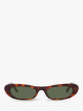 Yves Saint Laurent oval sunglasses Havana/Green (British brand)
