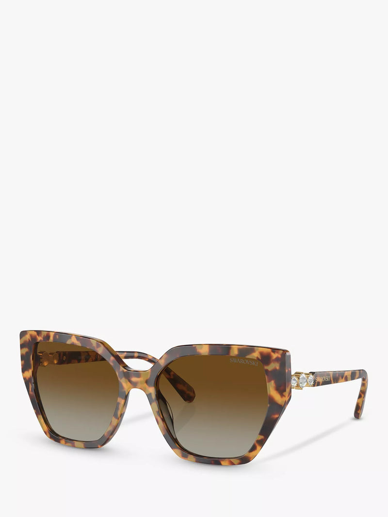 Swarovski polarised cat eye sunglasses brown gradient medium - British product