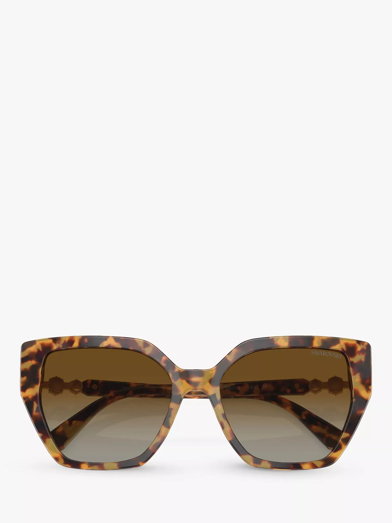 Swarovski polarised cat eye sunglasses brown gradient medium - British product