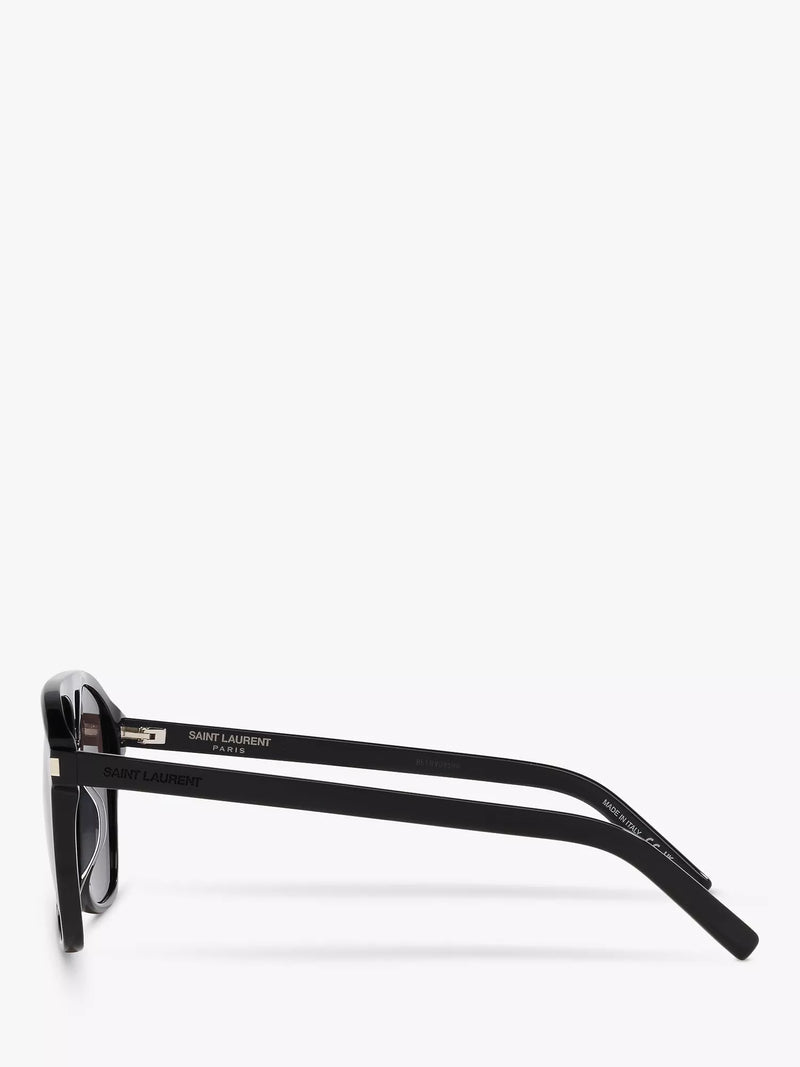 Yves Saint Laurent oval sunglasses black polyamide lenses (British brand)