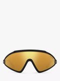 TOM FORD wrap sunglasses shiny black mirror yellow (British brand)