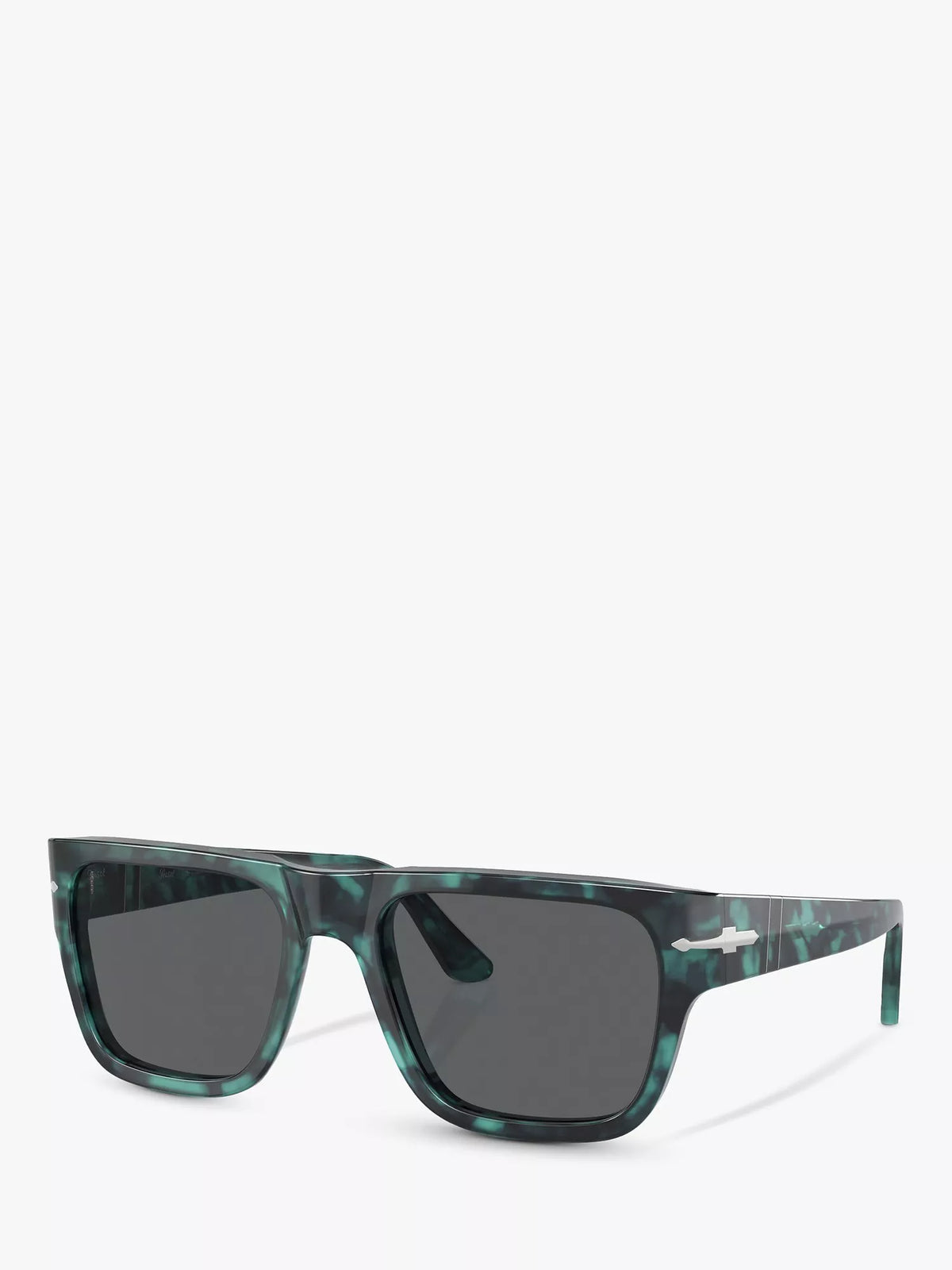 Persol D-Frame sunglasses in Blue Havana with grey tinted lenses, UK version
