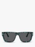Persol D-Frame sunglasses in Blue Havana with grey tinted lenses, UK version