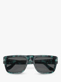 Persol D-Frame sunglasses in Blue Havana with grey tinted lenses, UK version