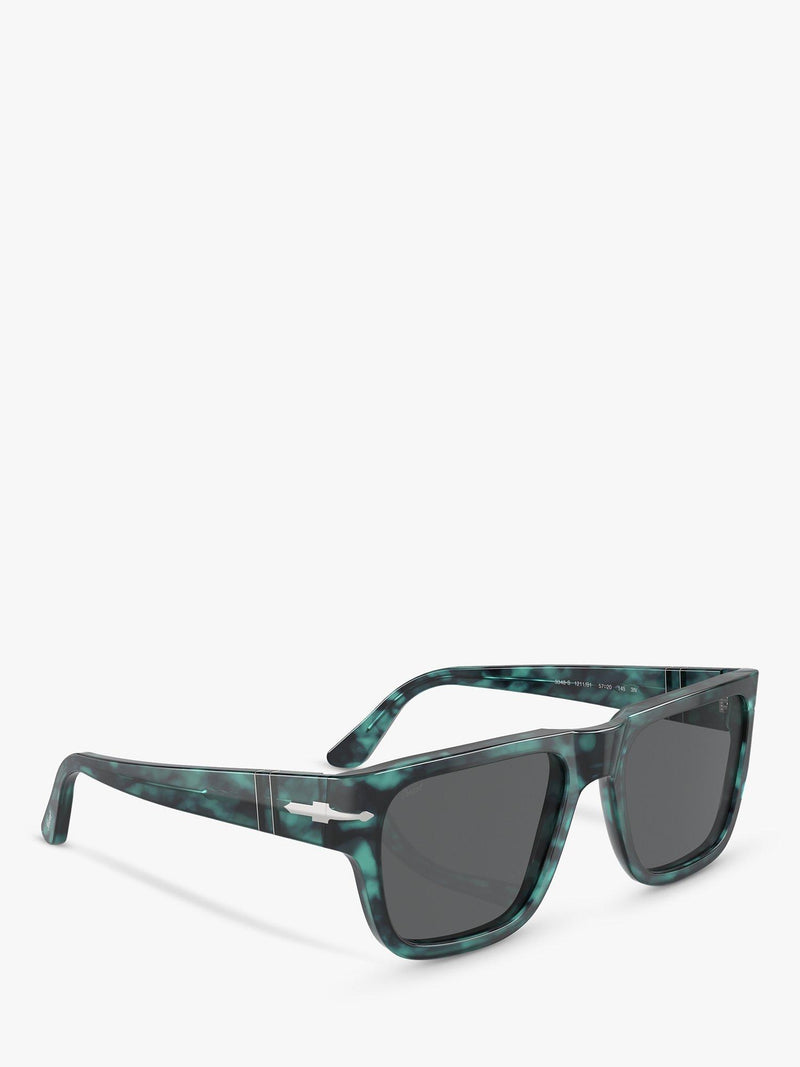 Persol D-Frame sunglasses in Blue Havana with grey tinted lenses, UK version
