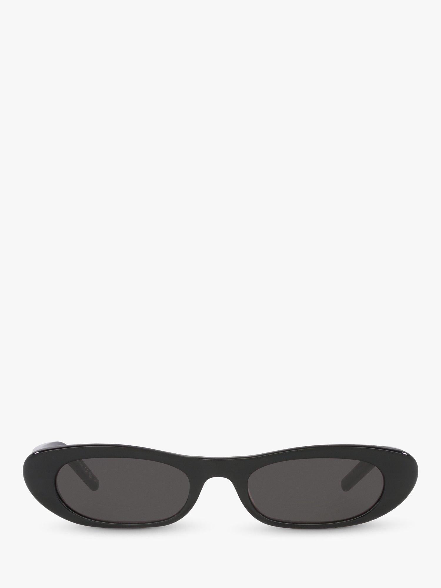 Yves Saint Laurent oval sunglasses black frame grey lenses (British brand)
