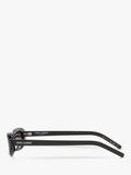 Yves Saint Laurent oval sunglasses black frame grey lenses (British brand)