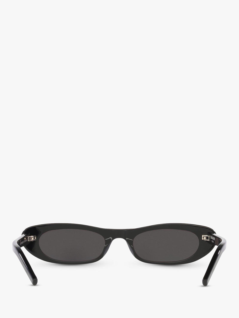 Yves Saint Laurent oval sunglasses black frame grey lenses (British brand)