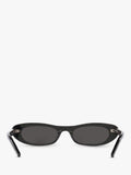 Yves Saint Laurent oval sunglasses black frame grey lenses (British brand)