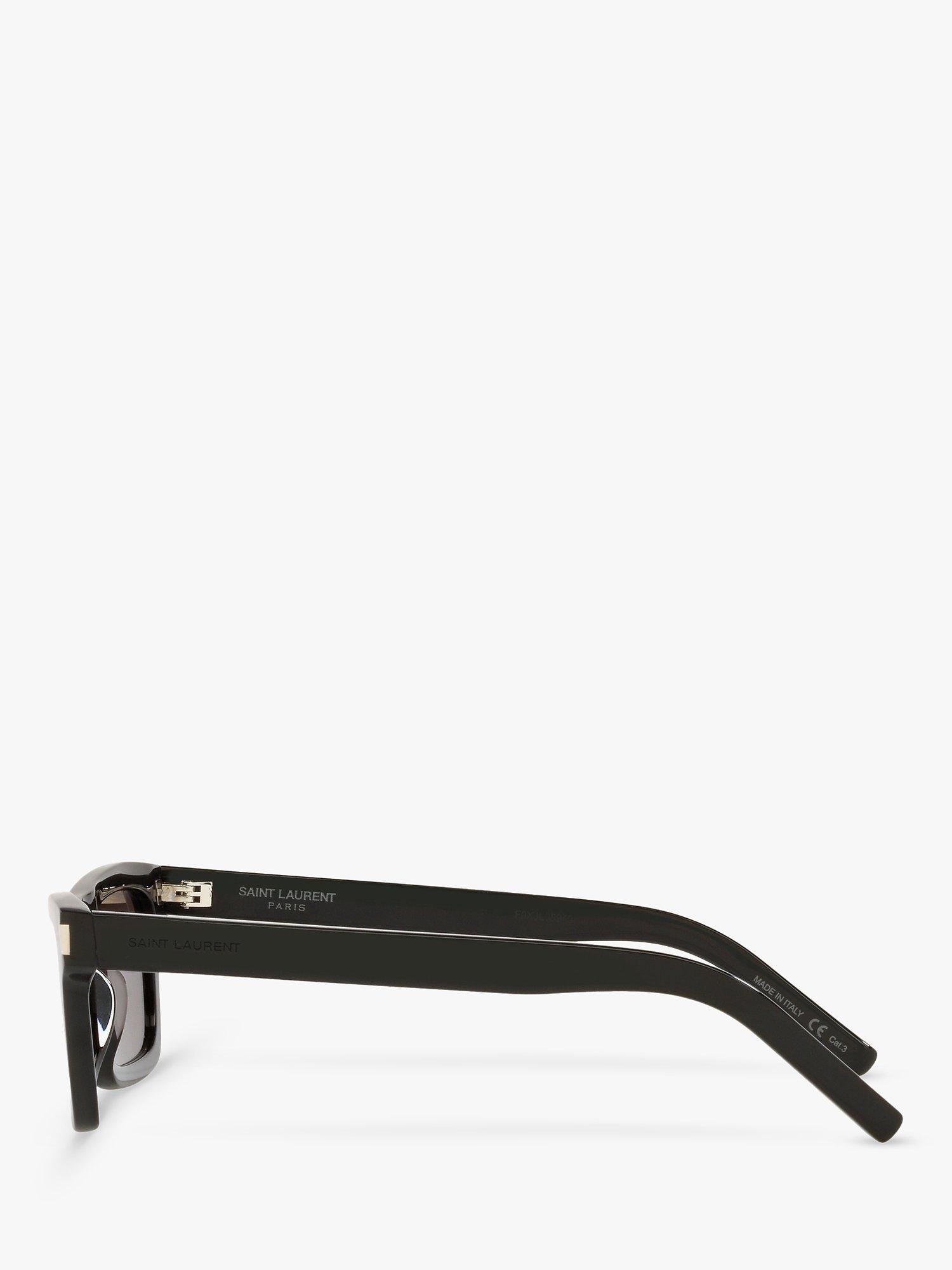 Yves Saint Laurent rectangular sunglasses in black with acetate frame (British brand)