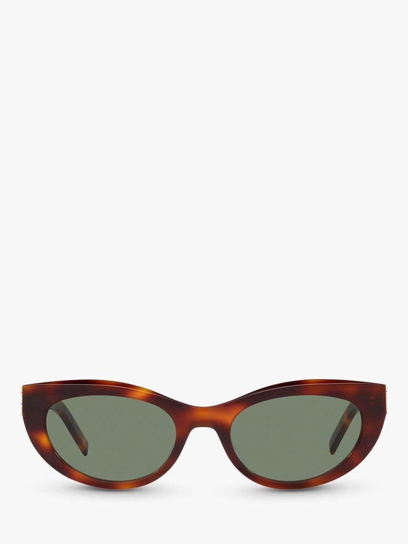 Yves Saint Laurent oval sunglasses 58mm tortoise green, UK version