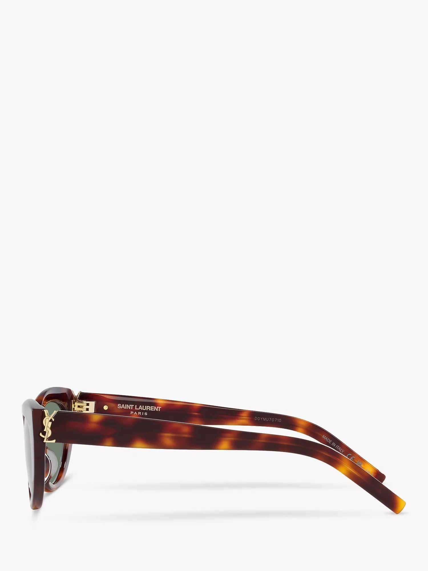 Yves Saint Laurent oval sunglasses 58mm tortoise green, UK version