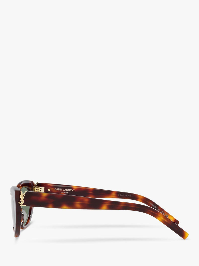Yves Saint Laurent oval sunglasses 58mm tortoise green, UK version