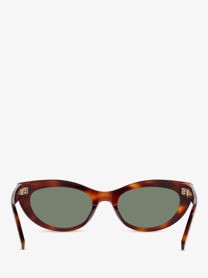 Yves Saint Laurent oval sunglasses 58mm tortoise green, UK version