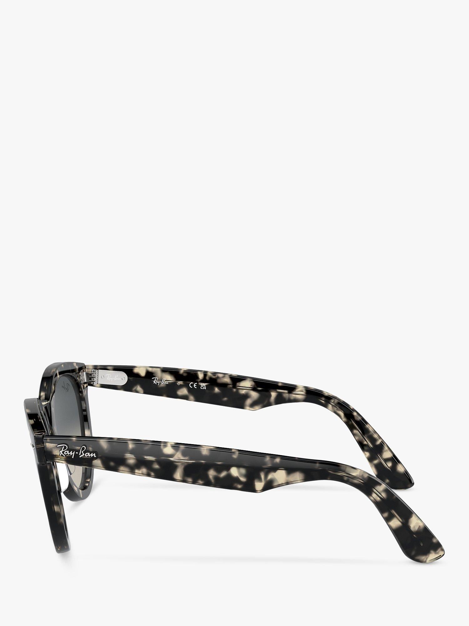 Ray-Ban RB2241 runde Sonnenbrille Grau Havana, UK Version