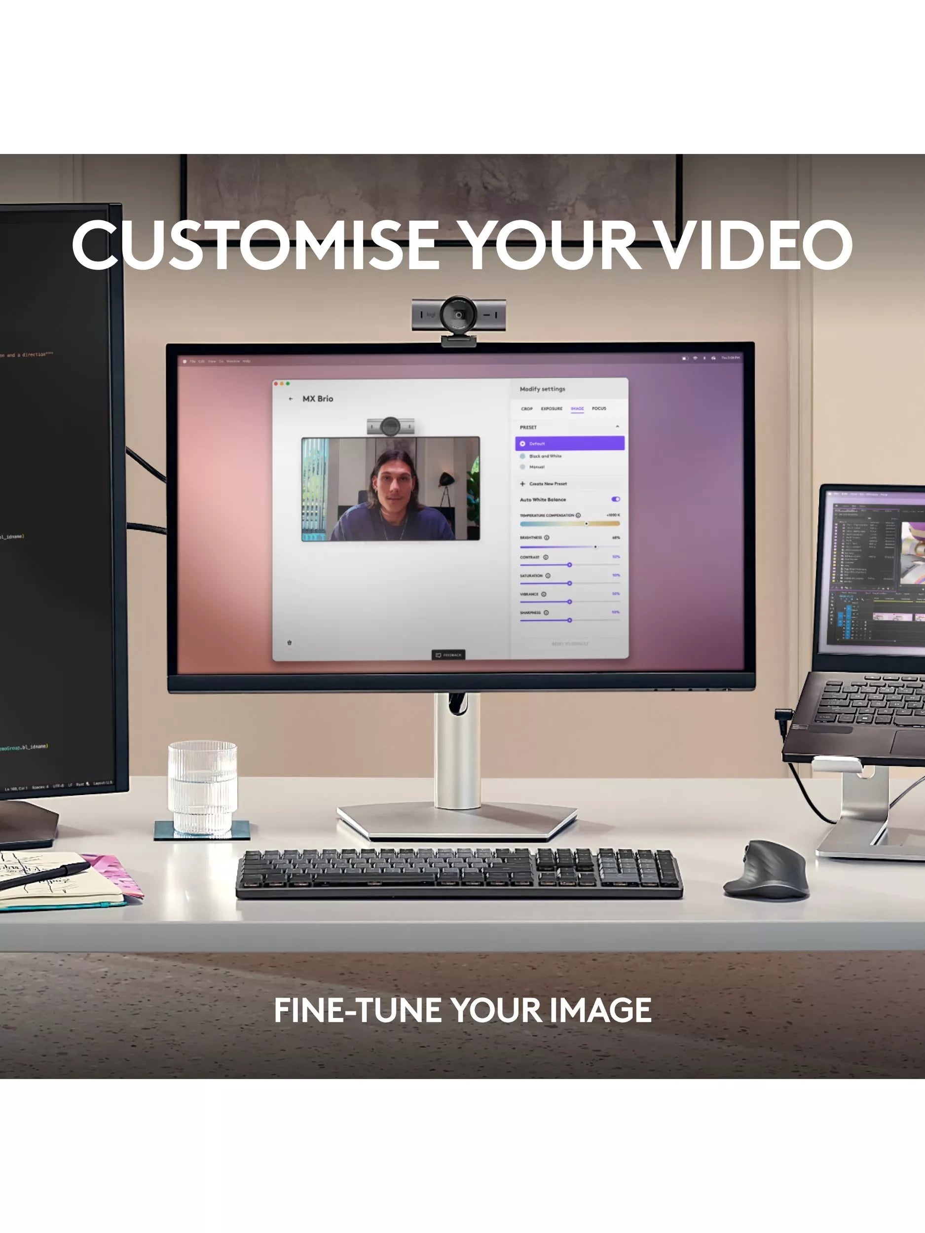 Logitech MX Brio 4K Ultra HD webcam, UK version
