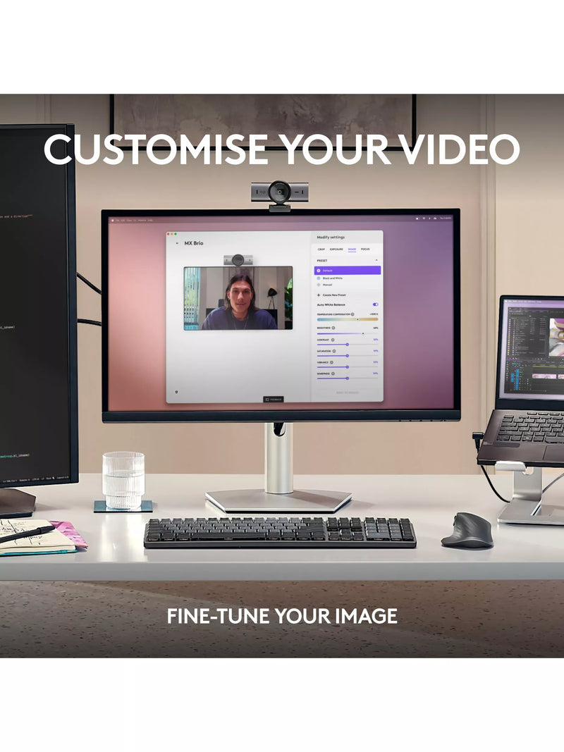 Logitech MX Brio 4K Ultra HD webcam, UK version