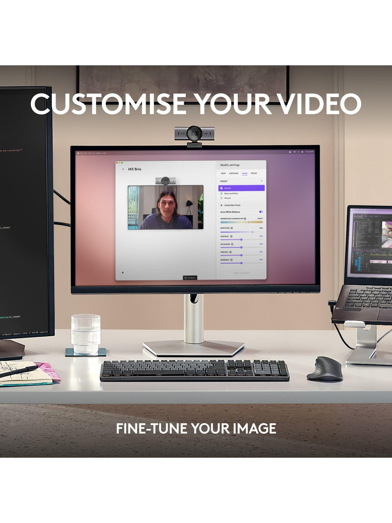 Logitech MX Brio 4K Ultra HD webcam, UK version